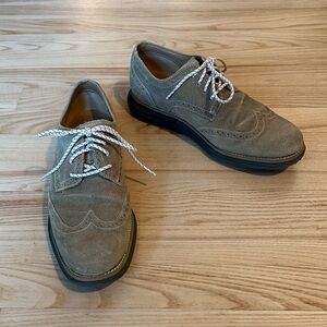 Cole Haan Men's Taupe Suede Derby Shoes